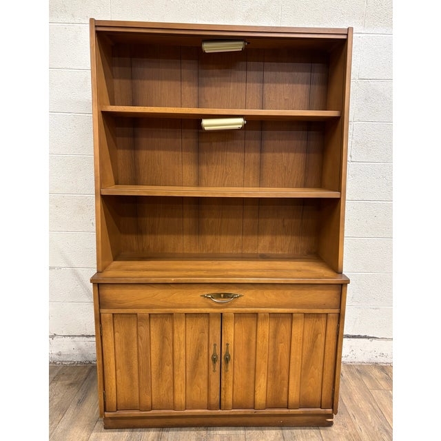 Hutch Cabinet | Integrated Shelf Lights | MCM Lighted Hutch