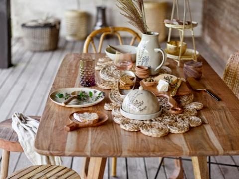 Jute Table Runner: Interlocking Circles Scalloped