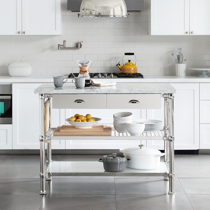 Marble Top Island Kitchen