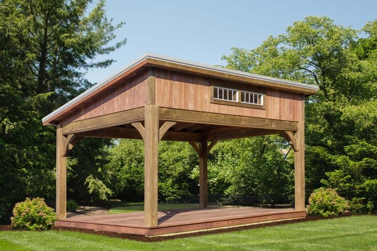 Lean To Pavilion: Clerestory Windows Cedar Garden Shelter