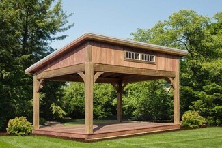 Lean To Pavilion: Clerestory Windows Cedar Garden Shelter