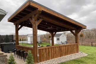 Lean To Pavilion: Integrated Bar Timber Structure Kit