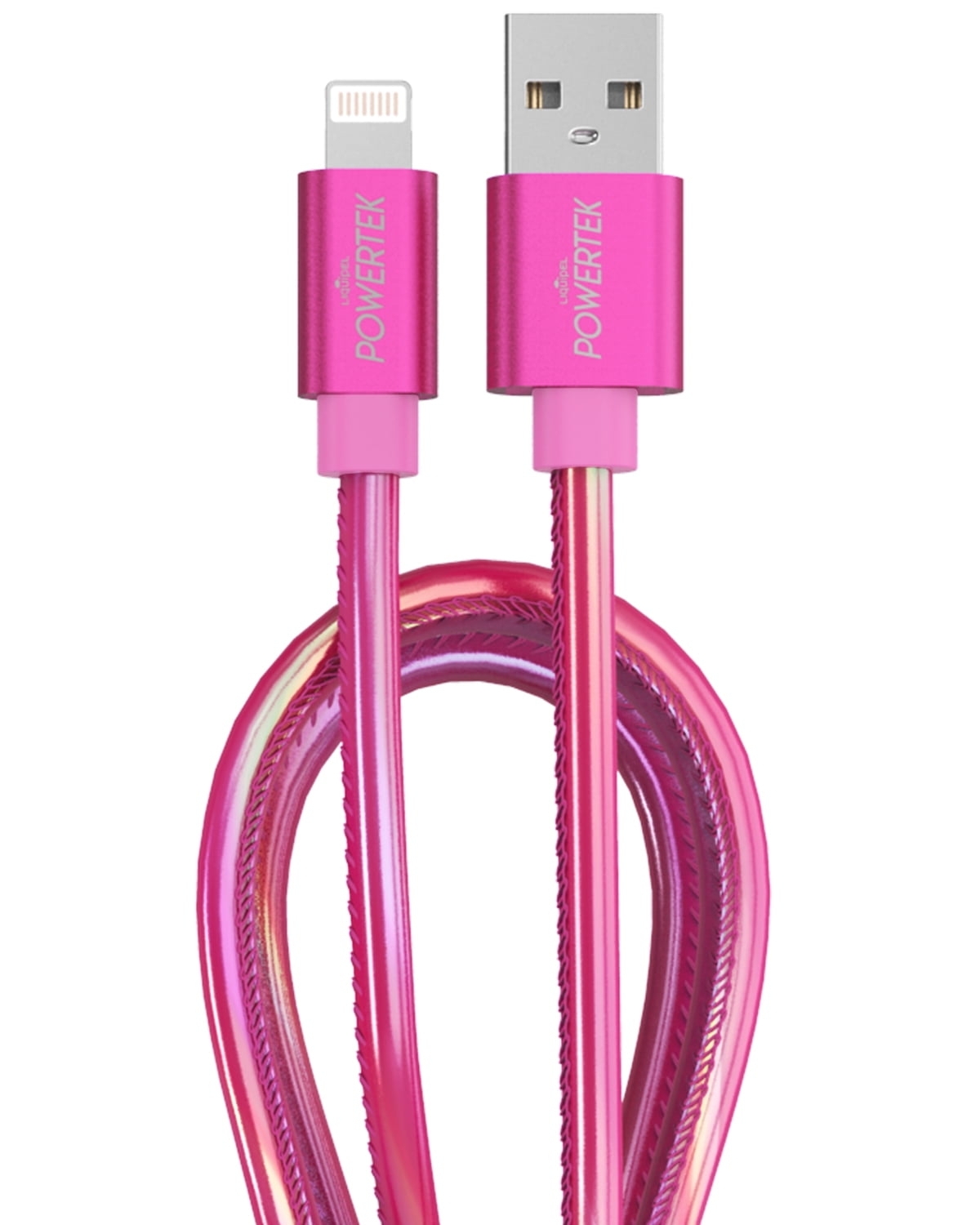 Lightning Cable: Hot Metallic Iridescent Weave 6ft Cord
