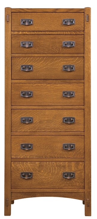 Lingerie Chest featuring Exposed Joinery Mission Seven Drawer
