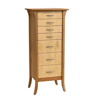 Lingerie Chest with Bird's-Eye Grain Seven Drawer Two-Tone