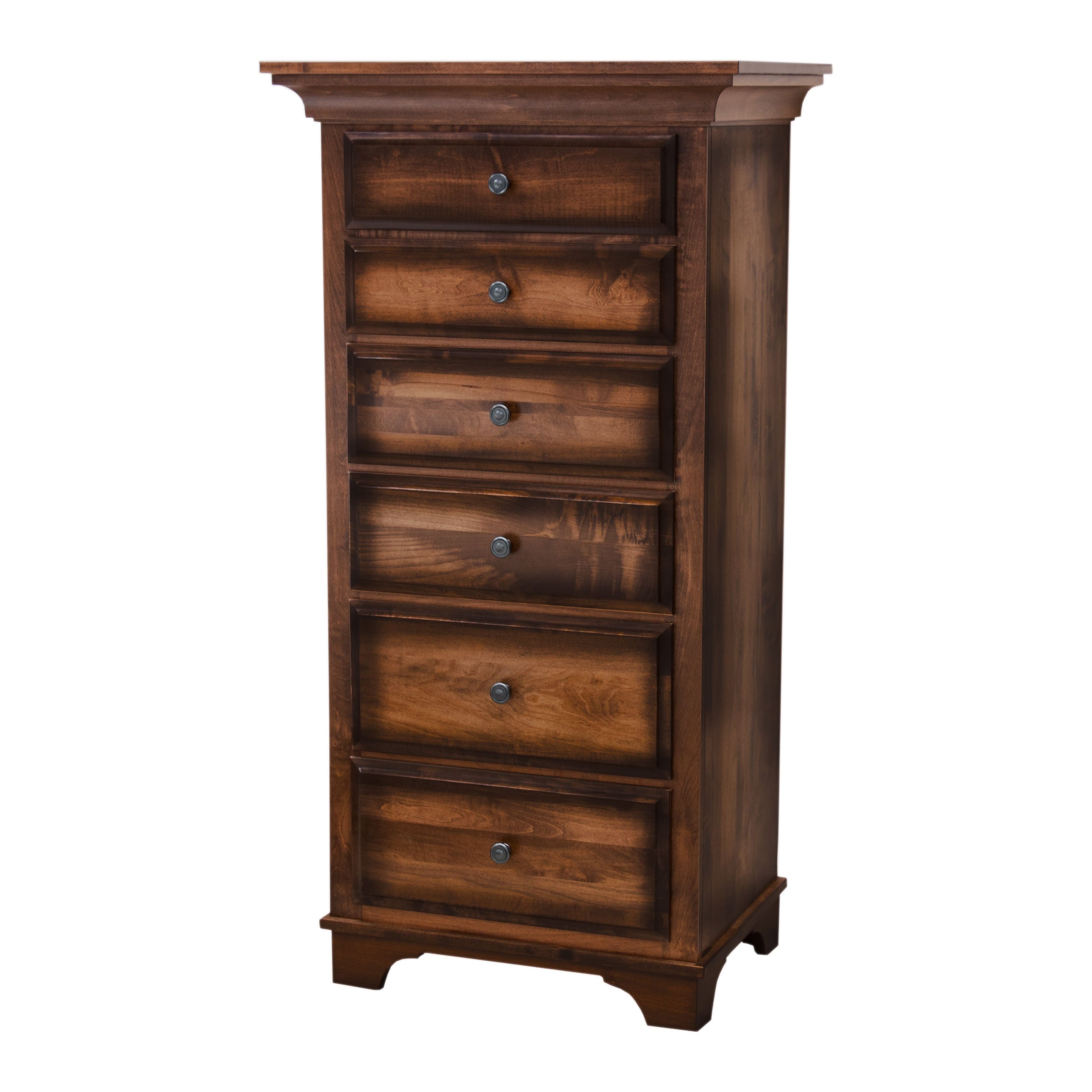 Lingerie Dresser with Burnished Edges Traditional Maple Wood