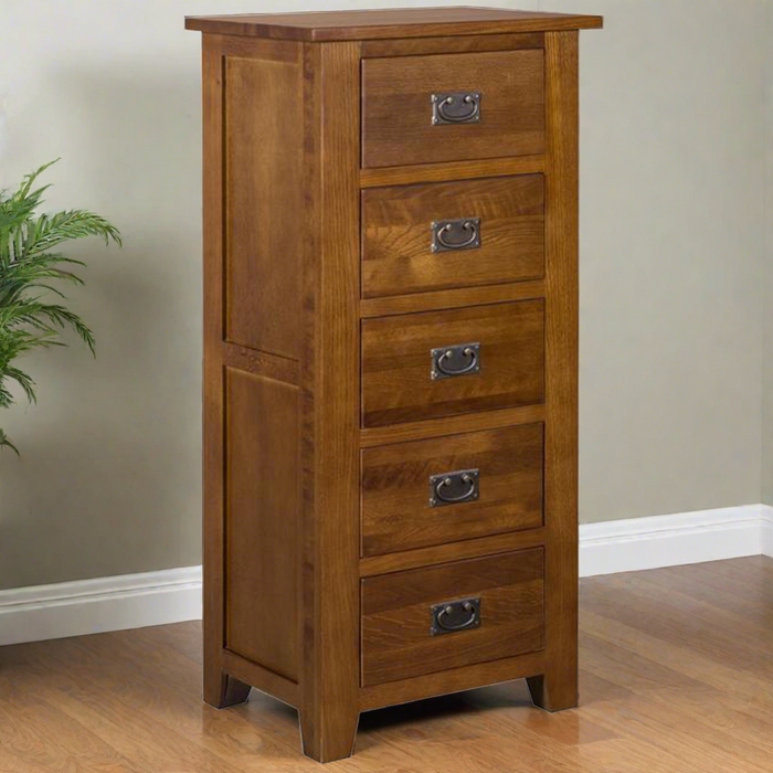 Lingerie Dresser with Mission Style Paneling Cherry Wood