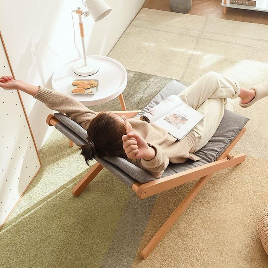 Lounge Chair Low Profile Folding Wooden Lounge Chair