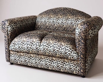 Loveseat Settee Oversized Rolled Arm Curved Animal