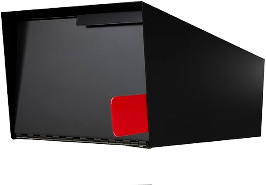Mailbox Post Mount Protective Overhang Matte Black