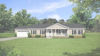 Manufactured Home Attached Garage and Black Shutters
