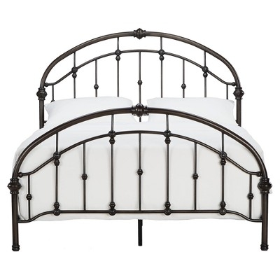 Metal Bed Bronze Matte Arched Spindle Silhouette Design