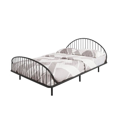 Metal Bed Bronzed Black Arched Vertical Spindles Frame