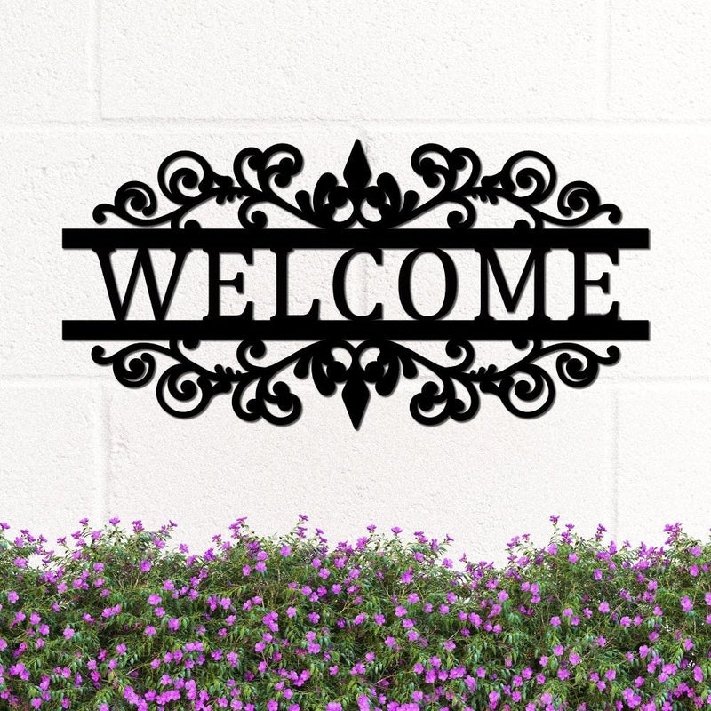 Metal Wall Art Ornate Scrollwork Dark Metal Silhouette