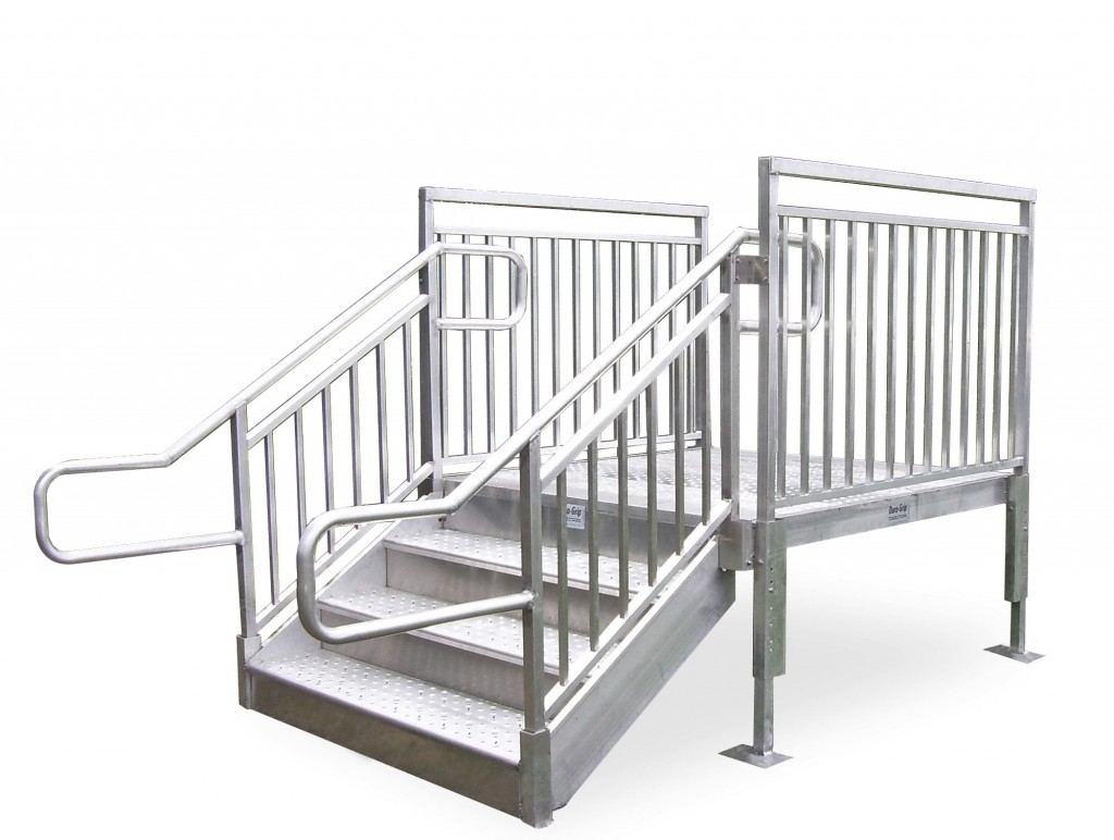 Modular Stairs - Aluminum Trailer Steps with Anti-Slip Treads