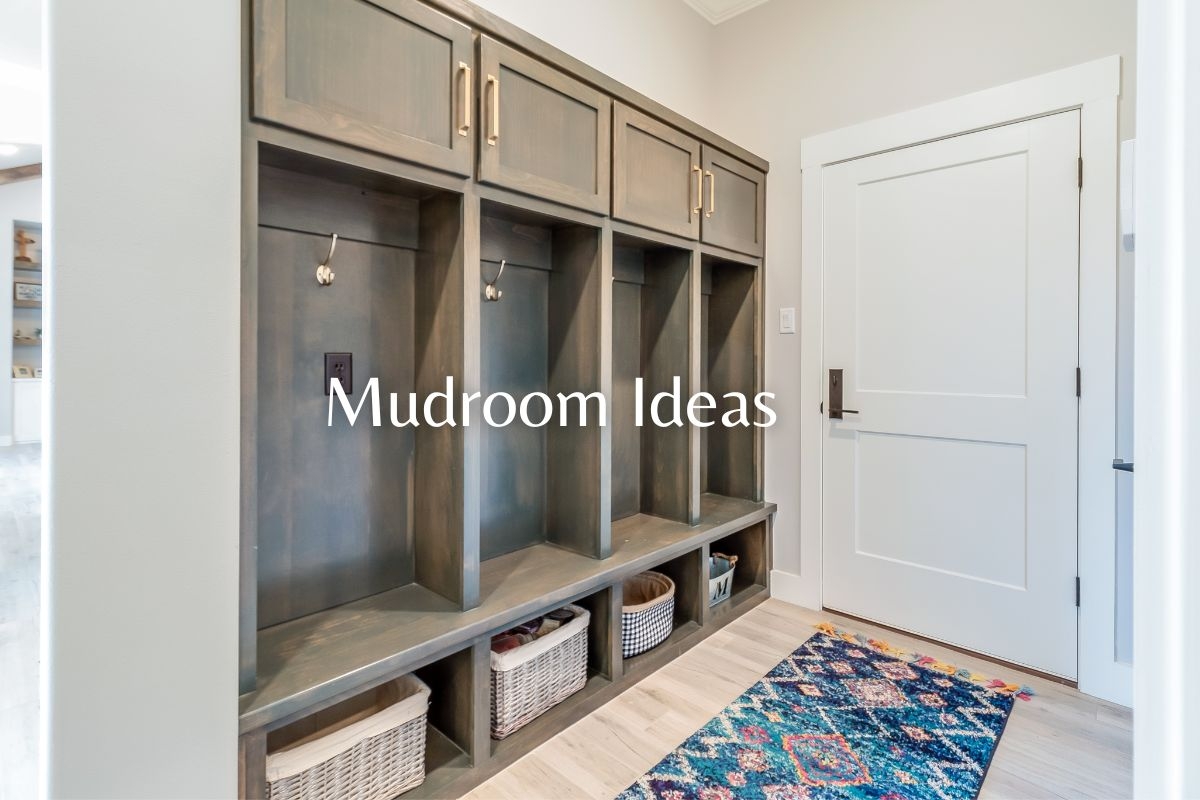 Mudroom Cabinetry: Weathered Gray Stain Mudroom Lockers