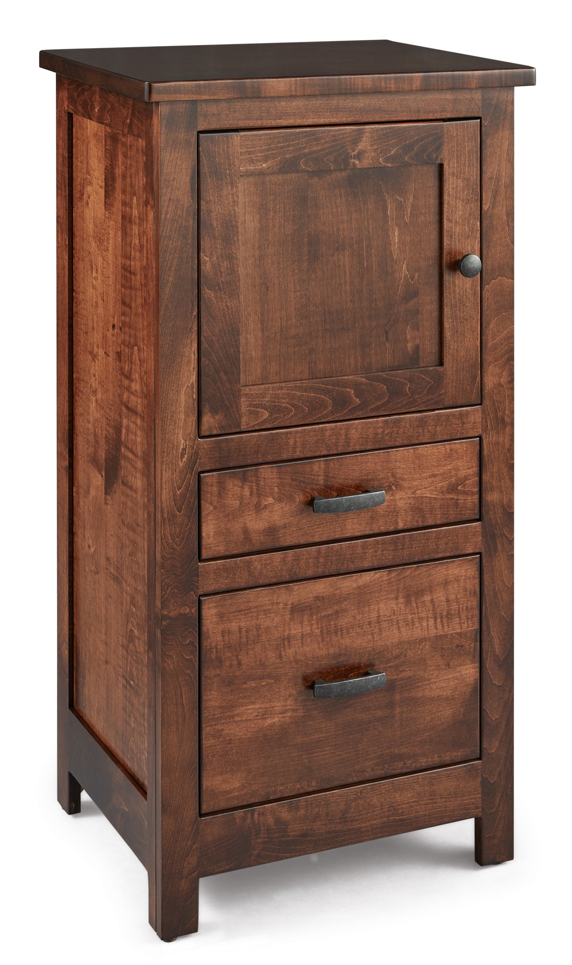 Nightstand Flush Front Tall Profile Mission Style Design