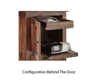 Nightstand Shaker Style Door Pull-Out Bedside Trays