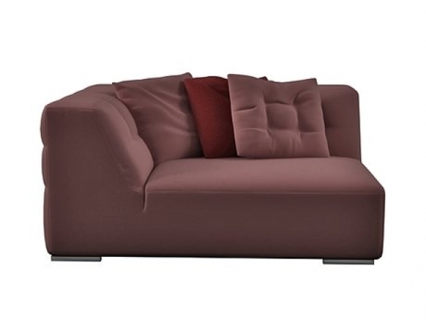 One Arm Settee Tufted Pillow Detail Dusty Rose Settee