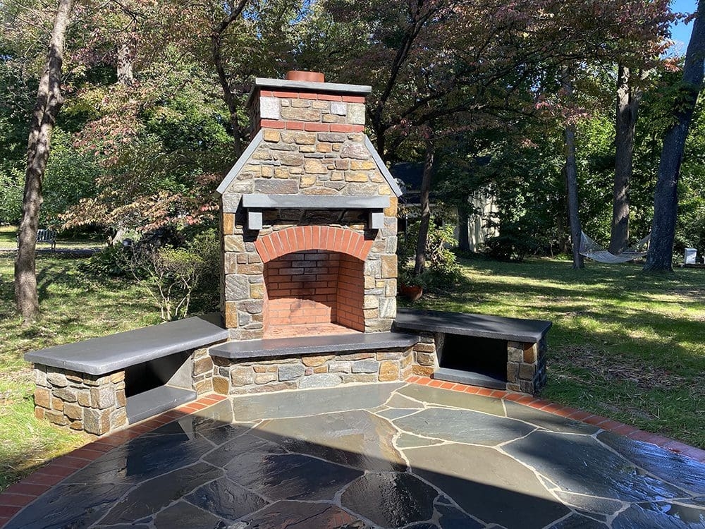 Outdoor Corner Fireplace