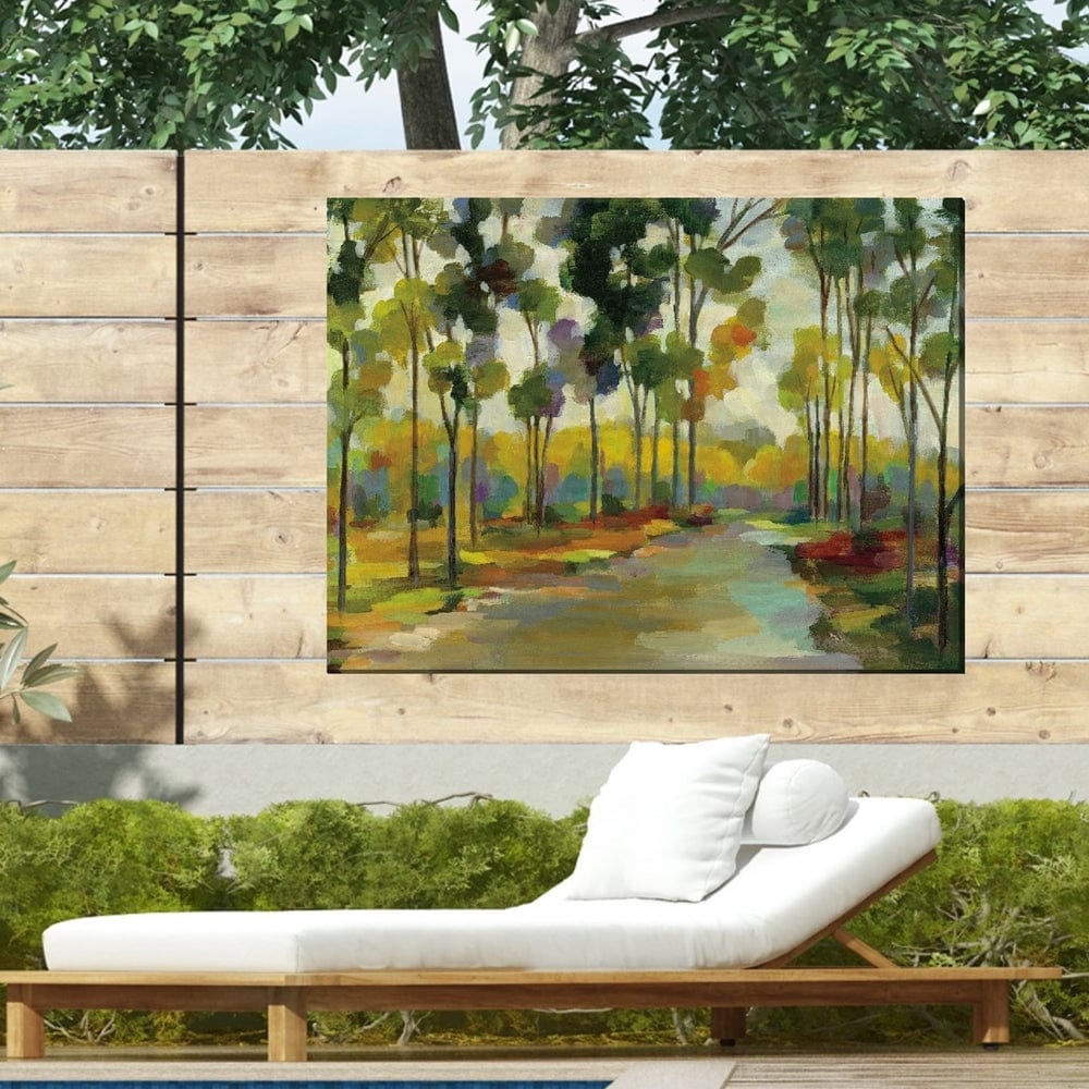 Outdoor Wall Art Oversized Print Forest Scene Painting