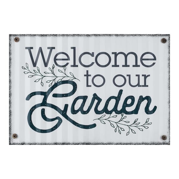 Outdoor Wall Decor Corrugated Metal Botanical Vines