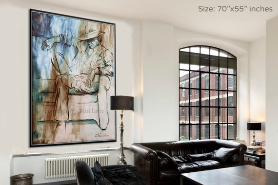Oversized Wall Art Figurative Sketch Arched Window