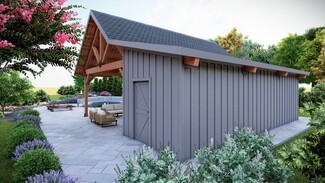 Pool House Pavilion: Enclosed Lean To Gray Siding Kit