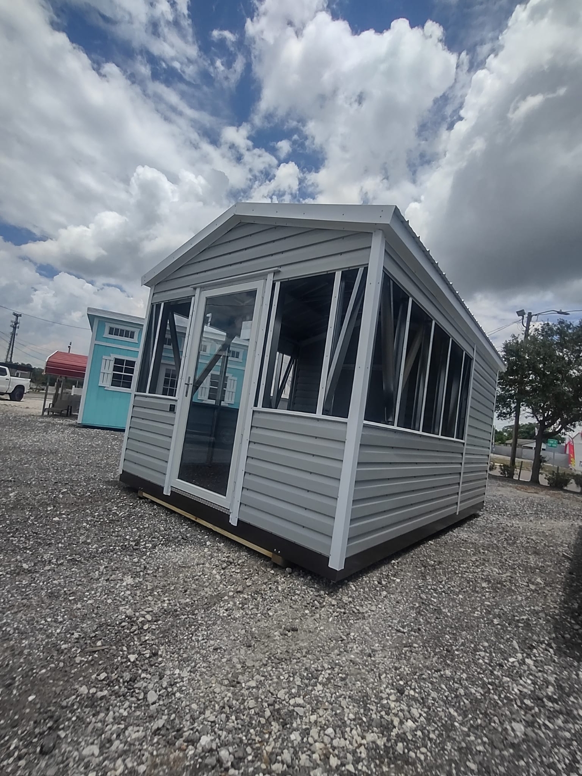 Portable Screen Room Full Lite Door Portable Sunroom Glass Door
