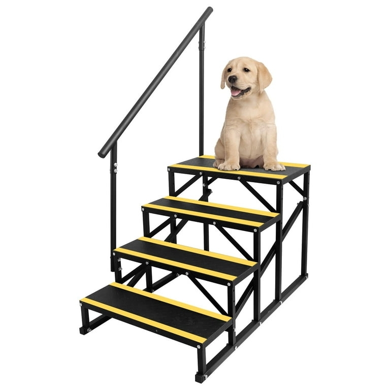 Portable Stairs - Industrial Metal Frame 4-Step Entry Ladder