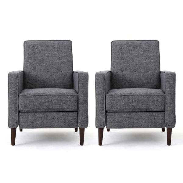 Recliner Chair with Button Tufted Back and Track Arms