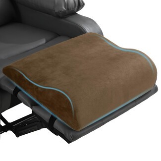 Recliner Footrest Pillow: Contoured Shape Elastic Straps
