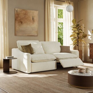 Reclining Loveseat: Oversized Pillow Back Low Profile Seating