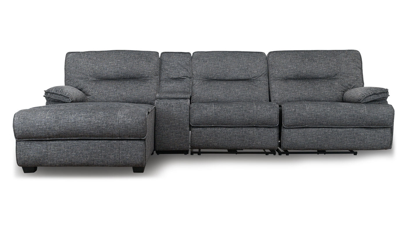 Reclining Sectional Left Facing Chaise and Media Room Seating