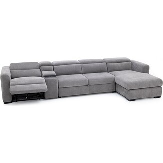 Reclining Sectional Pull Out Sleeper and Grey Multi Functional