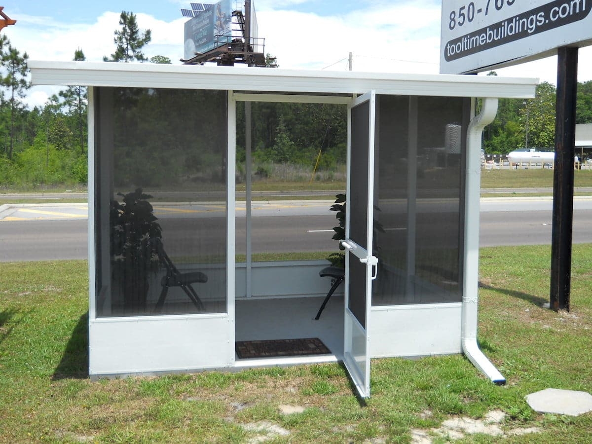 Screen Room Integrated Gutter White Metal Sunroom Kit