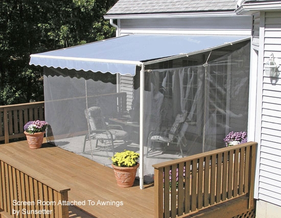 Screened Awning Scalloped Valance Mesh Scalloped Porch Awning