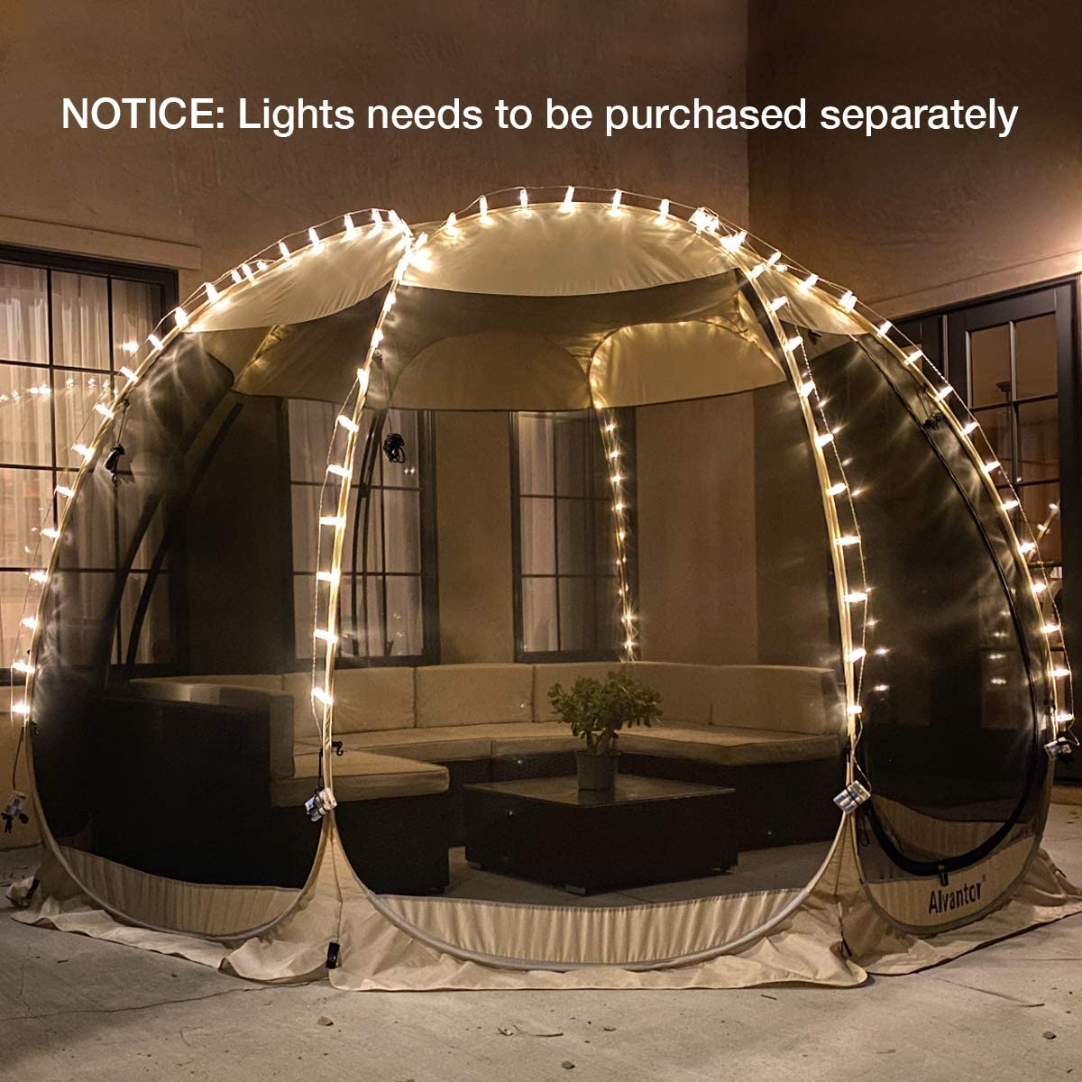 Screened Canopy Dome Shape Mesh Portable Garden Dome