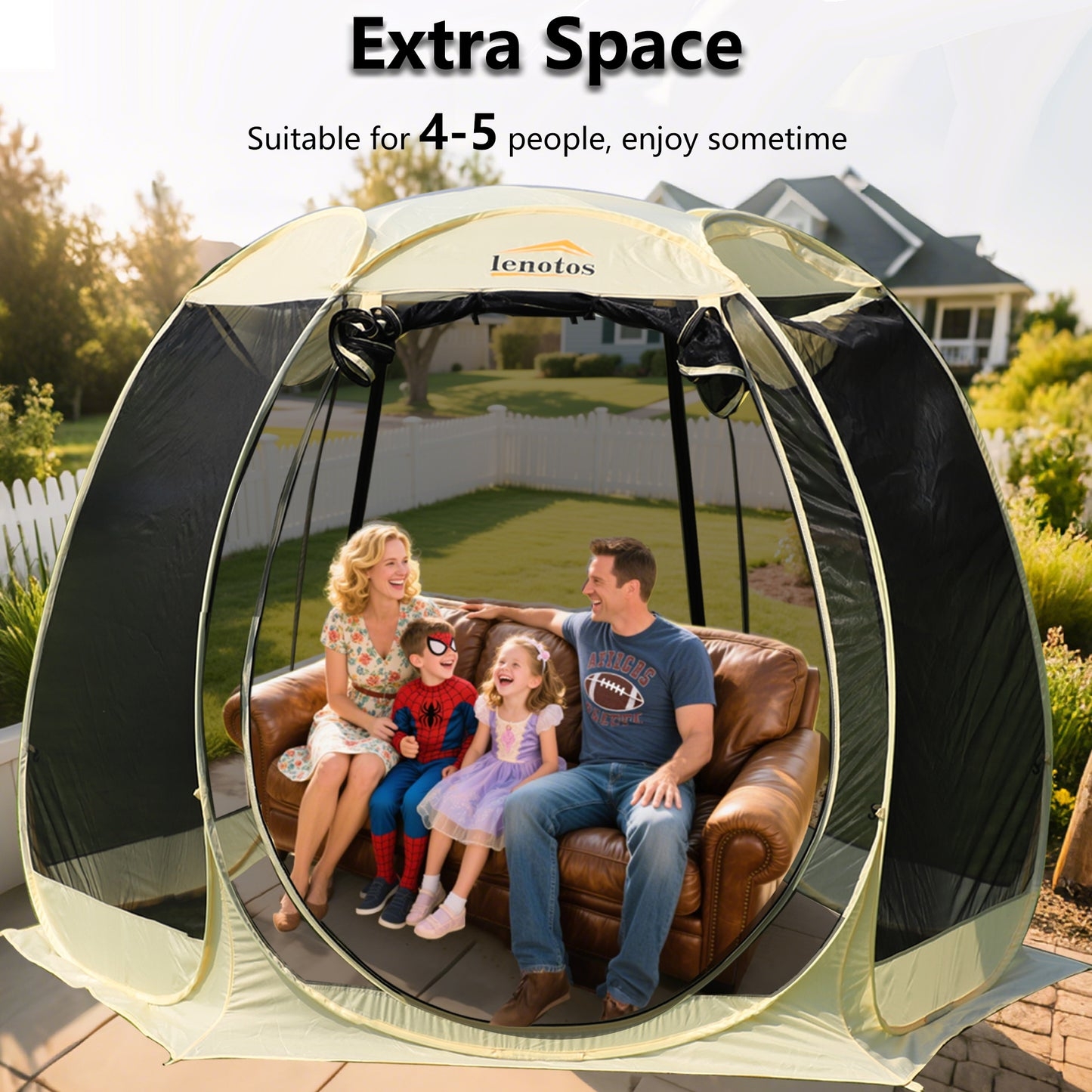 Screened Canopy Oversized Entry Outdoor Bug Free Lounge