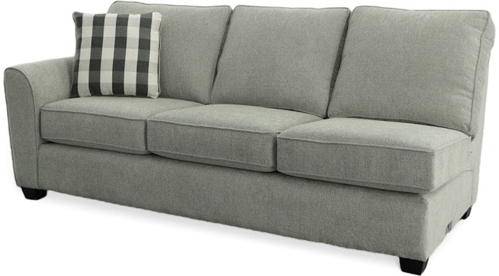 Sectional Sofa Component Left Side Facing Gray LSF Sofa