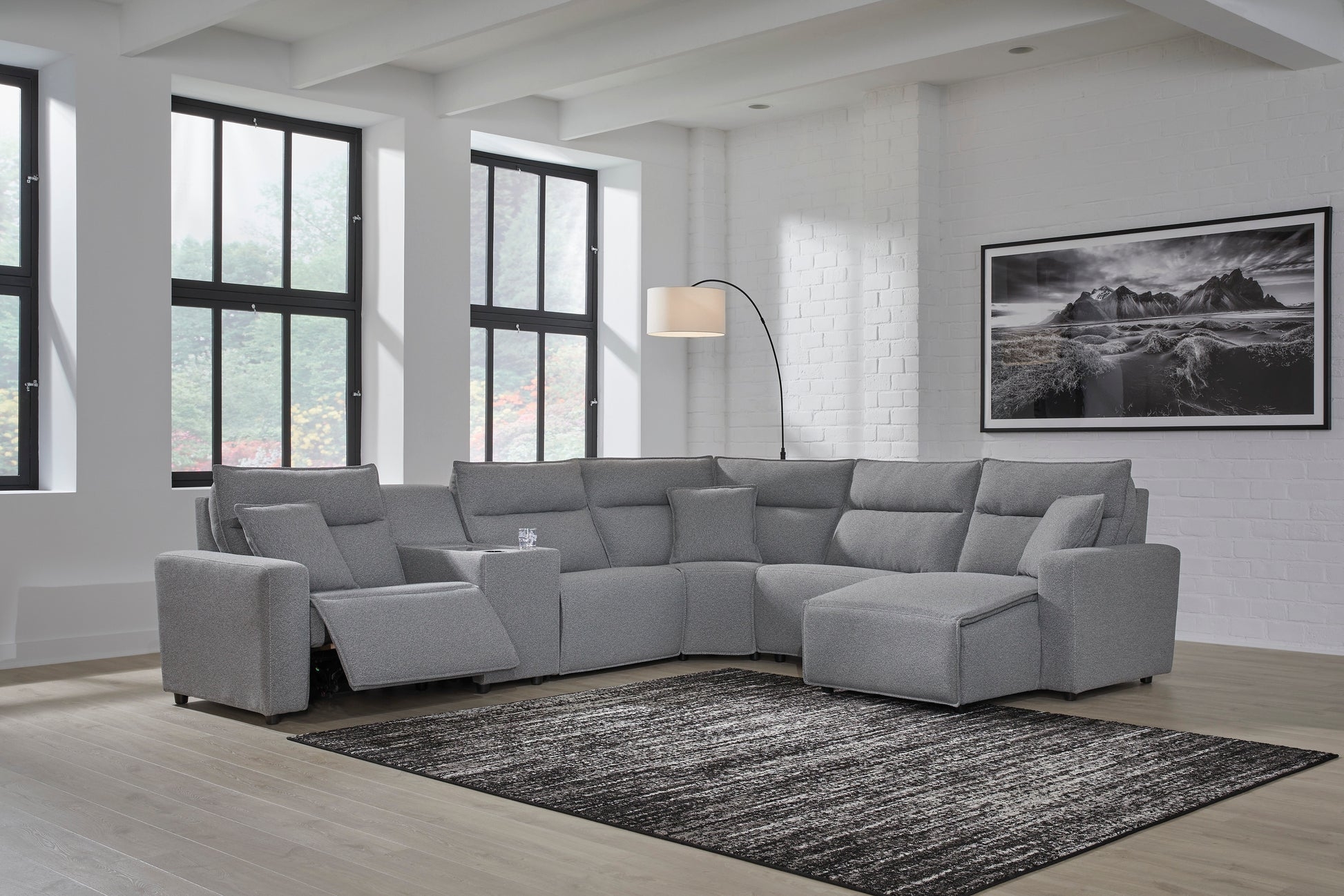 Sectional Sofa Terminal Chaise and Home Theater Seating Set