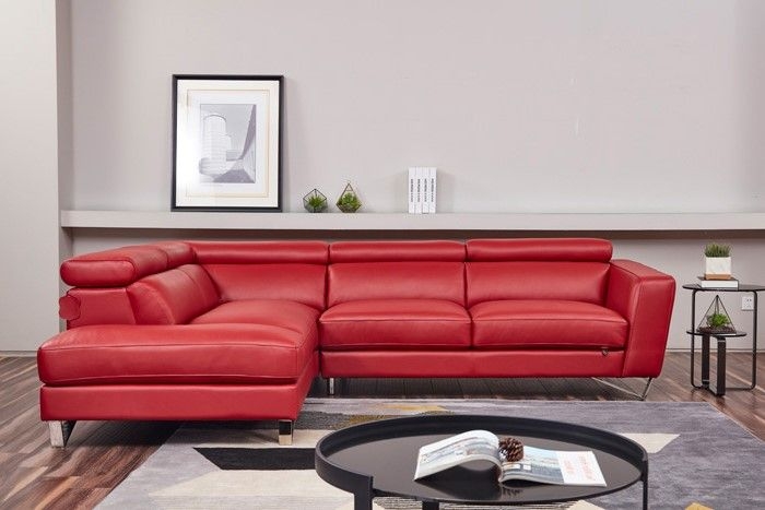 Sectional Sofa with Adjustable Headrests for Modern Chaise Lounge