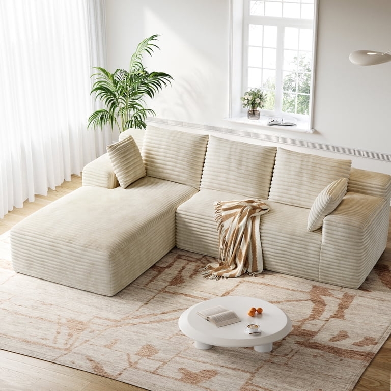 Sectional Sofa with Deep Seating and Modular Silhouette