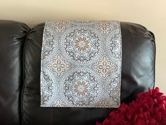 Slipcover: Charcoal Mandala Pattern Headrest Protection