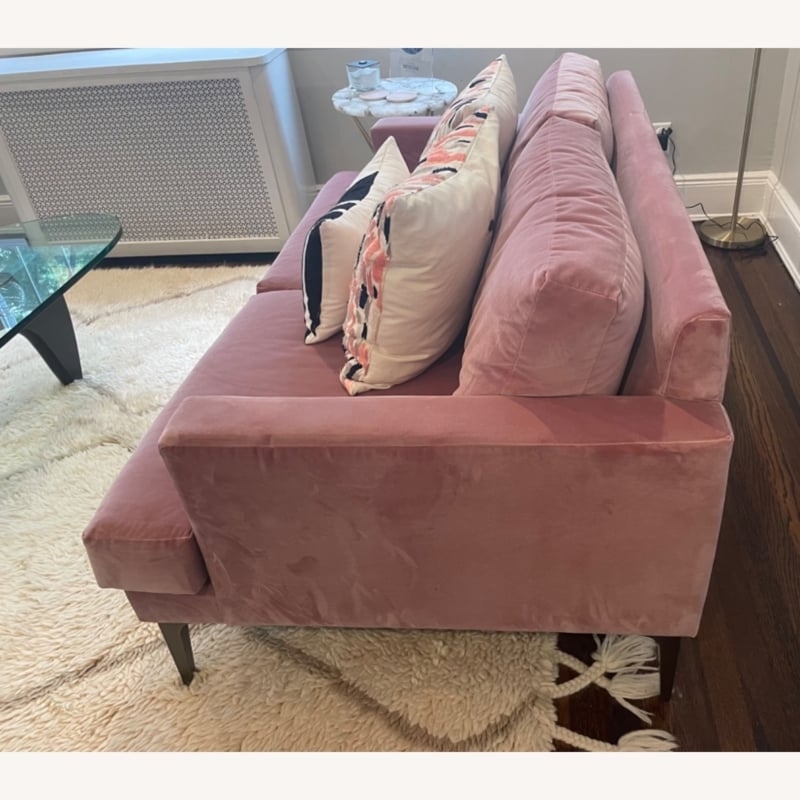 Small Sofa - Square Track Arms and Tapered Dark Legs