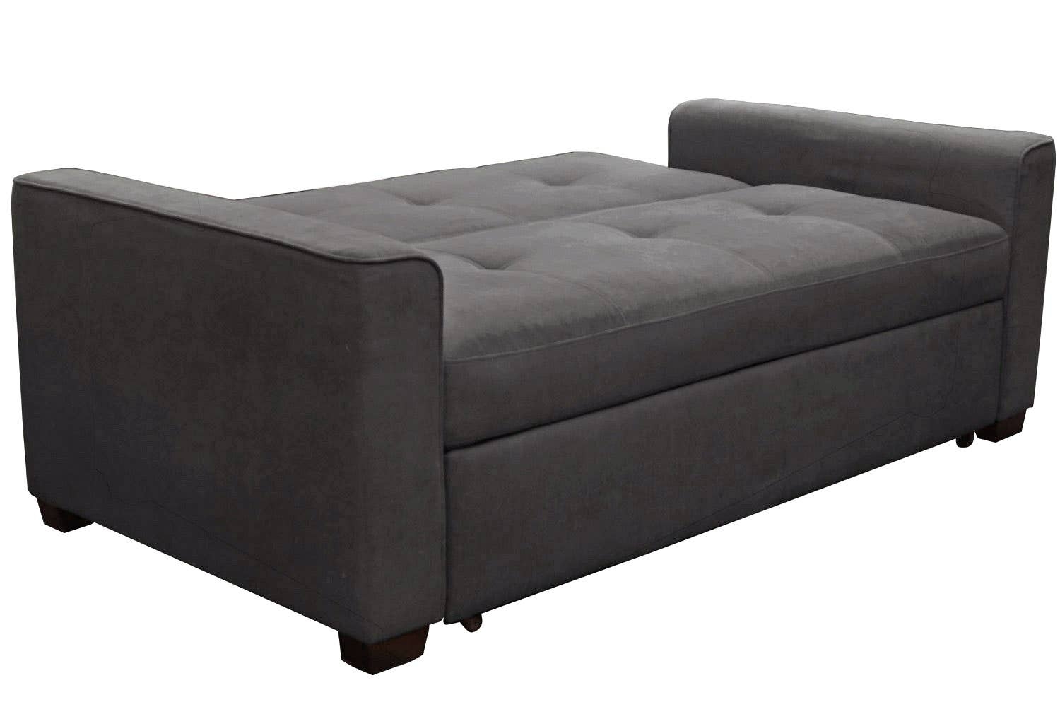 Sofa Bed With Tufted Surface and Charcoal Tufted Sofa Bed Style