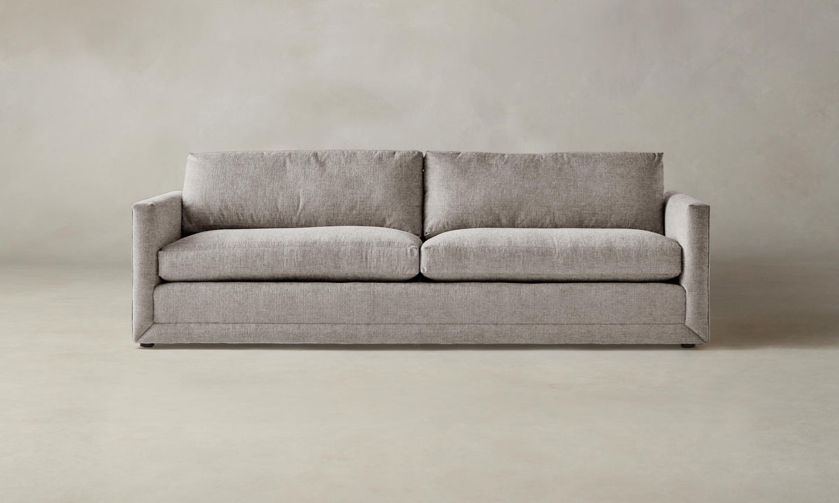 Sofa Performance Tweed Track Arms Boxy Silhouette