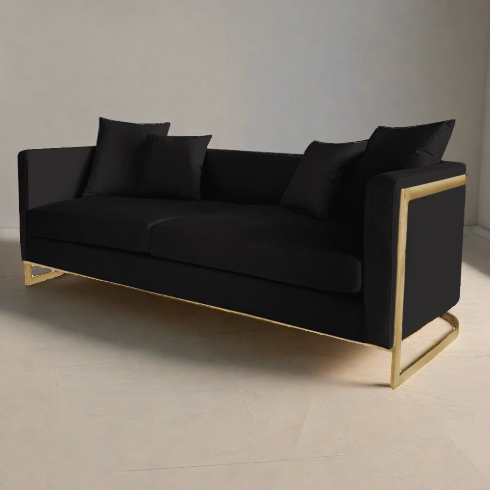 Sofa Wrap Around Gold Frame Minimalist Metal Frame Seating