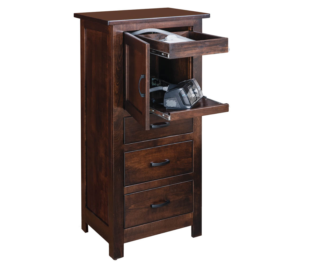 Storage Cabinet Pull-Out Trays Cord Access Medical Organizer