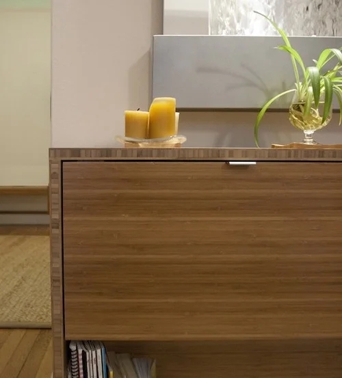 Storage Cabinet With Bamboo Edge Grain and Bamboo Storage Cabinet